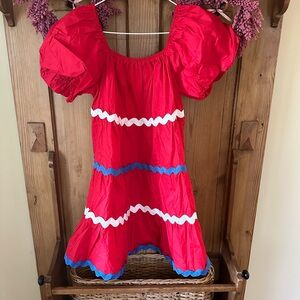 Red and Blue Kids Costume Dress